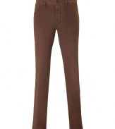 Comfortable and classic, these slim-cut pants from Seven for all Mankind are a great alternative to jeans - Five-pocket styling, belt loops, logo detailed back pockets, slim cut, stylishly distressed - Wear with a cashmere pullover and retro-inspired sneakers or with a henley, a blazer, and motorcycle boots