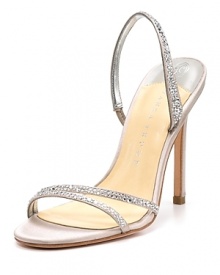 Slim satin straps sparkle with your every step--how can you resist dancing the night away? By IVANKA TRUMP.