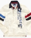 He'll look like an all-star in this cool Tommy Hilfiger rugby.