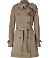 An ultra feminine take on the classic trench, Valentino R.E.D.s bow detailed version is a statement way to wear this essential style - Latched spread collar, long sleeves with tied sash at cuffs, oversized bow at shoulder, buttoned epaulettes, double-breasted button-down front, self-tie sash, buttoned kick-pleat, button-in faux-shearling lining - Tailored at the waist with a self-tie sash - Team with slim-fitting separates and chic leather accessories