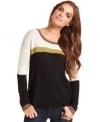 Exclusively at Macy's, this Kensie sweater features colorblocking for a modern edge!