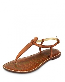 Simply chic, these patent and leather sandals are beach-perfect, but so elegant, you can wear them anywhere.