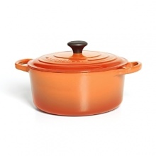 For nearly a century, Le Creuset has handcrafted enameled cast iron cookware of superlative quality, durability and versatility. A cooking staple, the round French oven offers exceptional heat distribution and retention for unsurpassed broiling, braising, slow cooking and sautéing and its size easily accommodates roasts and poultry.