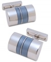 These half-barrel cufflinks from Kenneth Cole New York enhance your polished look.