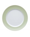 Rosenthal's Sunny Day dinner plates shine on casual tables with fresh green accents in dishwasher-safe porcelain.