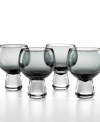 More than just drinking glasses, this Grey Cool all-purpose set lends stylish flair to any casual setting. With a footed design and subtle tint in dishwasher-safe glass, they're a dream for modern tables.