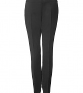 Stylish pants in fine black virgin wool - new: slim fit, moderate high rise - angular pockets - creases create an outstanding slender silhouette - light weight and very comfortable - a classic for life - ideal for many occasions from casual to festive - styling: with a shirt, cashmere sweater, cool shirt and/or matching sports jacket