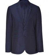 Add an elegant kick to your workweek look with this sleek blazer from PS Paul Smith - Notched lapels, two-button closure, flap pockets, all-over pinstripe print - Wear with matching pants, a striped button down, and lace up dress shoes