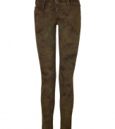 Elevate your cool printed staples with these ultra-skinny tie-dye jeans from True Religion - Classic five-pocket style, button fly, belt loops - Extra form-fitting - Style with chunky knit pullovers and edgy leather biker boots