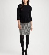 Leave it to houndstooth to add timeless charm to the classic pencil skirt.Solid waistbandWaist dartsBack zipperAbout 21 long52% rayon/48% woolDry cleanImported Model shown is 5'11 (180cm) wearing US size 4. 