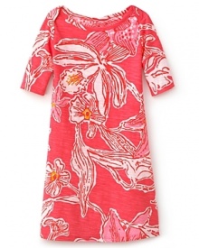 A delicious floral print and ladylike silhouette charm on this breezy Lilly Pulitzer dress.