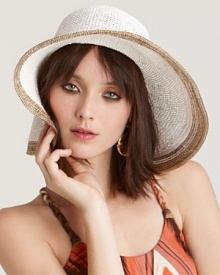 Sparkle in the sun with a metallic edge floppy hat from Aqua.