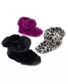 Nothing could be cozier than these super plush booties from Charter Club that are the perfect around-the-house footwear. Choose from black, purple or leopard print.