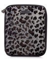 Give your gadget some exotic appeal with this leopard-print iPad case from Betsey Johnson.  Decked out in a shimmer of sequin, the well-padded interior safely stashes your technology and other important essentials.