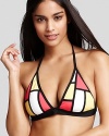 Join the color block party with this multi-hued bikini from BECCA® by Rebecca Virtue. This patterned piece is perfectly on trend, so wear it to set the sartorial standard in the sun.