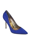 These Sam Edelman heels feature sharply pointed toes and skinny stiletto heels that make them standout, end to end.