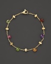 From the Paradise collection, the single stranded, multi-colored semi precious stone bracelet, designed by Marco Bicego.