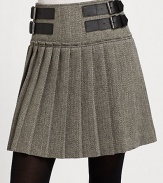 Featuring a classic herringbone pattern, a fully lined kilt with timeless style.Buckle details at waistFully linedAbout 20 longWool/polyester/viscoseDry cleanImportedSIZE & FIT Model shown is 5'10½ (179cm) wearing a US size 4.This style runs true to size. We recommend ordering your usual size for a standard fit. 