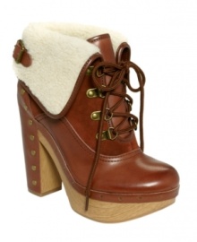 Haute hiker style. Lucky Brand outfitted these fabulous Tanner booties with clog-style stud detailing and winter friendly lining.