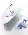 Make a good impression. Quick, easy & incredibly powerful, this steam press offers a pressing area that is 7 times the size of a conventional iron, so the toughest wrinkles, creases & kinks don't stand a chance. Cut down the time you spend prepping clothes by up to 50% and say goodbye to the dry cleaners, too, with a professional approach that entirely revolutionizes your laundry day routine. 1-year warranty. Model SSP-2202.