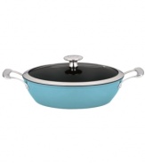 The benefits of being a lightweight-introducing famed chef Mario Batali's impossibly light cast iron braiser, a nonstick ceramic-based vessel that heats up evenly and quickly, reduces hot spots that burn food and works wonders on all cooktops. The ideal shape for everyday use and creating masterful meals all in one place. Limited lifetime warranty.