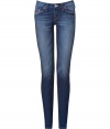 With their cool indigo wash and flattering silhouette, True Religions skinny jeans are a wardrobe staple - Classic five-pocket style, button closure, belt loops - Slim fit - Wear with practically anything for a trend-right look