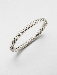 From the Cable Classic Collection. A simply chic sterling silver style in an iconic cable design. Sterling silverDiameter, about 2.5Hinged, push clasp closureImported 