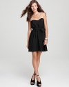 GUESS updates the can't-live-without LBD with a sheer yoke, offering an oh-so-subtle peek of skin.