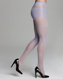 Lightweight opaque tights adds a pop of color and a little edge to your favorite winter ensembles.