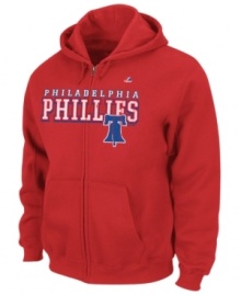 Hit it out of the park! Cheer on your favorite team in style and comfort in this Majestic Philadelphia Phillies hoodie.