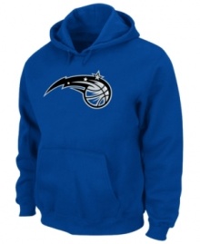 Keep warm in this solid hoodie featuring the Orlando Magic by Majestic.