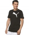 Big cat. With an oversized logo front-and-center, this Puma T shirt supersizes a classic look.