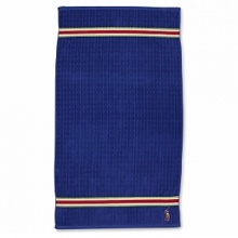 Fashioned in a heritage-inspired cable design from soft, highly absorbent cotton, a classic beach towel is finished with bright dobby stripes and Ralph Lauren's embroidered Big Pony for an iconic look.