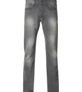 Stylish antique grey slim straight leg jeans - Add instant cool to your wardrobe with these on-trend jeans - Flattering slim cut with a fashionably distressed look - Pair with a cashmere pullover and a leather jacket - Style with a t-shirt, blazer, and boots