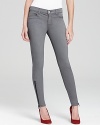 Exposed zips at the ankles lend edge to these J Brand skinny jeans, rendered in a modern gray hue. Looking for the perfect fit? Check out our Denim Seeker Cotton/elastane