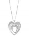 Even more to love. Robert Lee Morris' silver-plated necklace features a double heart pendant crafted from silver-tone metal for a stylish look. Approximate length: 16 inches + 3-inch extender. Approximate drop: 2-3/4 inches.