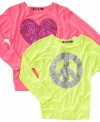 She'll be a pop-bright sensation in her electric glitter tee from Planet Gold.