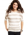 A pullover for casual days, pair BCX's striped sweater with your trusty jeans for a look that's cute and laid-back!