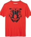 Get ready with a roar. This graphic t-shirt from Sean John will rise to the top of the casual food chain.