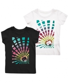 Psych up her look with one of these tees from Nike, with an energizing graphic on front to add a sweet style to her look.