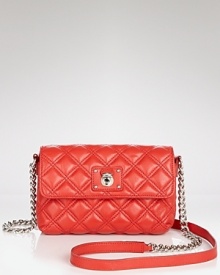 Introduce a chic hit of color into your wardrobe with this quilted leather mini bag from Marc Jacobs. This bold piece perfectly showcases the label's cool while it enlivens an evening look.