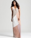 This CHASER maxi dress does color-blocking in soft, pastel hues for a fresh twist on the season's biggest trend.