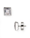 It's hip to be square: MICHAEL Michael Kors' sharp sterling studs are add a tasteful hit of shine to you look, anytime.