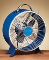 Get a cool blast from the past with this retro-fun fan from Deco Breeze. All-steel construction and two speed motors make an even bigger impact than the colorful design. A handle makes it easy to grab it and go from room to room. One-year warranty.