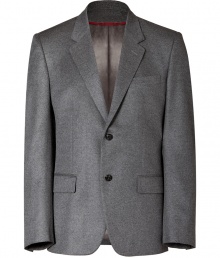 Exquisitely tailored for a flawless fit, Marc by Marc Jacobs soft cashmere-silk blazer is a luxe wardrobe staple guaranteed to give your look a seamlessly sophisticated edge - Notched lapel, long sleeves, buttoned cuffs, double-buttoned front, flap pockets, back vent - Contemporary tailored fit - Wear with an immaculately cut shirt and matching trousers