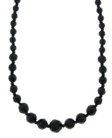 Turn up the glamour on basic black with this necklace by 2028. Facets galore add plenty of shine to black jet beads. Crafted in hematite-plated mixed metal. Approximate length: 16 inches + 3-inch extender.