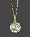 Green quartz sparkle in a 18K yellow gold setting.