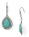 Aqua's dangling drop earrings marry bohemian stones with glittering crystal.