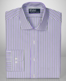 The classic striped dress shirt from Ralph Lauren is the perfect fit for your stylish business look.