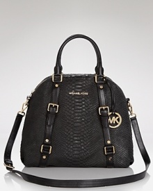 Clean and richly embossed, this MICHAEL Michael Kors satchel will make a substantive addition to your accessory repertoire. Carry it for effortless style on-duty or off.